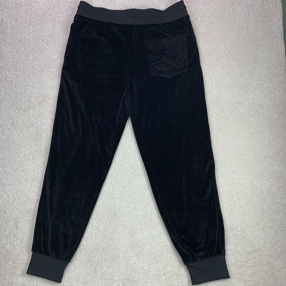 True Religion Black Velour Jogger Pants XL Drawstring Waist - Picture 5 of 14